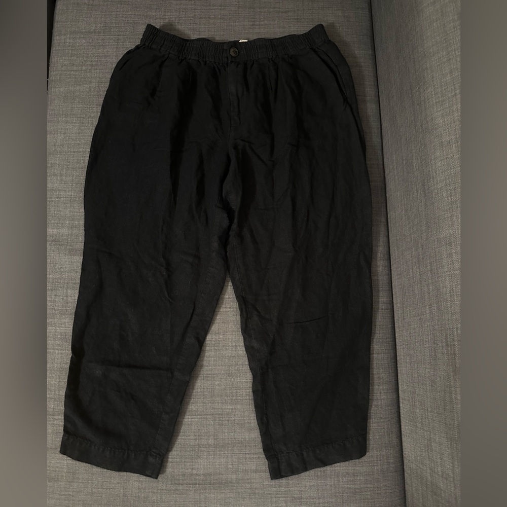 Madewell Black Linen Pants (has holes)